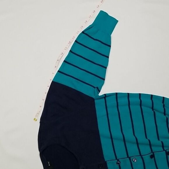 Kersh Sweater Women's XXL Front Full Button Up Long Sleeve Cardigan Green Blue - Picture 7 of 7